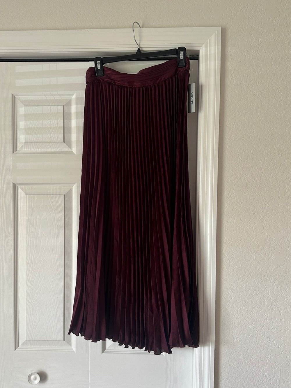 NWT Pleated Maxi Skirt - Burgundy